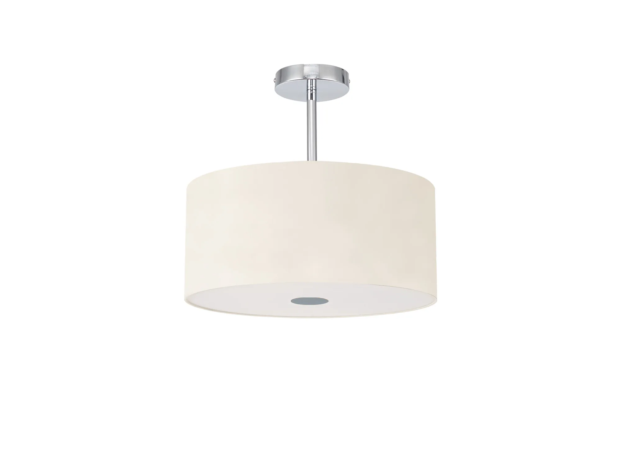 Baymont 40cm Semi Flush 1 Light Polished Chrome, Ivory Pearl, Frosted Diffuser DK0095  Deco Baymont CH IV